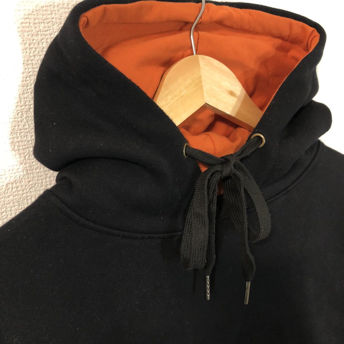 THE NORTH FACE ザノースフェイス黒オレンジパーカー プルオーバー 