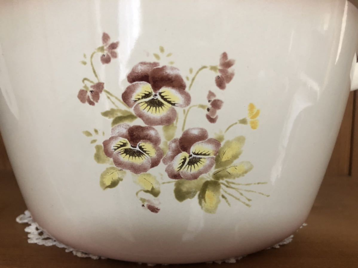 イマン パンジー キャセロール ホーロー