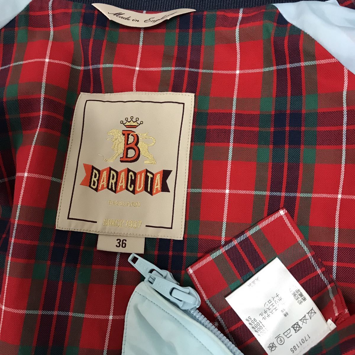 美品 BARACUTA G9 英国製 36 サックス ハリントンジャケット 