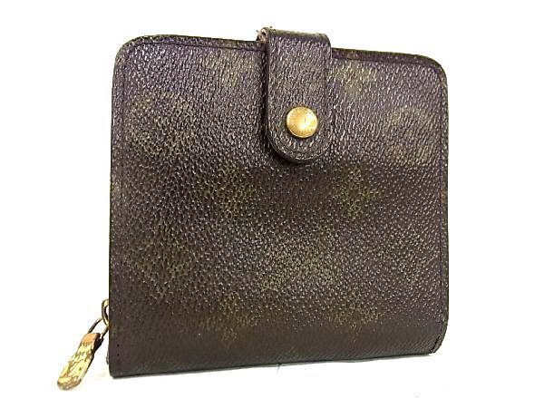 大得価，人気 1円 LOUIS VUITTON ルイヴィトン M61667 モノグラム コンパクトシップ 二つ折り 財布 ウォレット 小銭入れ ブラウン系 a2200uM(モノグラムライン)｜売買されたオークション情報、yahooの商品情報をア 服飾小物