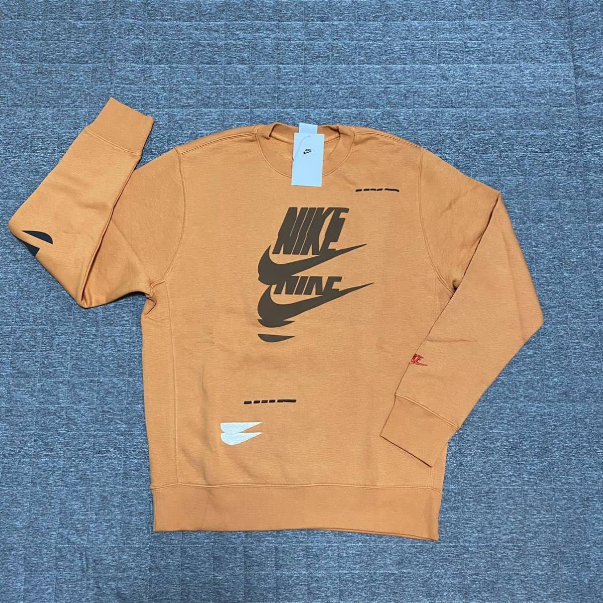全国無料，全国無料，HOT NIKE ナイキ スウェット トレーナー ロゴ プリント 刺繍 オレンジ 茶 ゆったりサイズ 裏起毛 正規品 2XL ホットカリーハバネロレッド(トレーナー)｜売買されたオークション情報、yahooの商品情 男性用