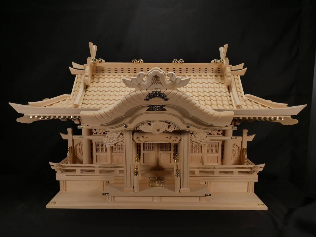 激安大特価，最新作 保管品 特注最高級白松三社神棚 特大 幅97㎝ 国産 金具付 3581-7(神棚、神具)｜売買されたオークション情報、yahooの商品情報をアーカイブ公開 - オークファン 神棚、神具