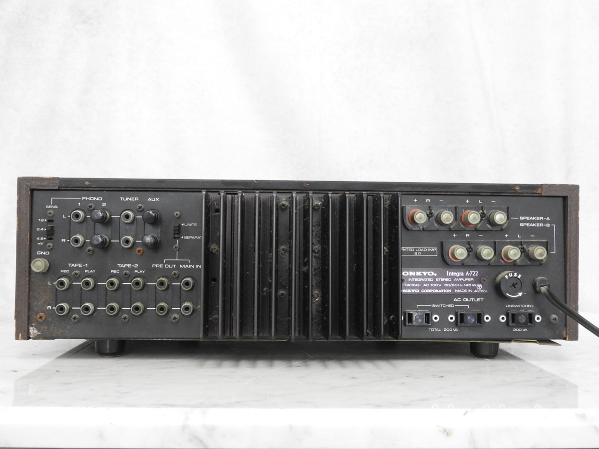 Specifications of ONKYO Integra A-722 Onkyo ⁄ Onkyo