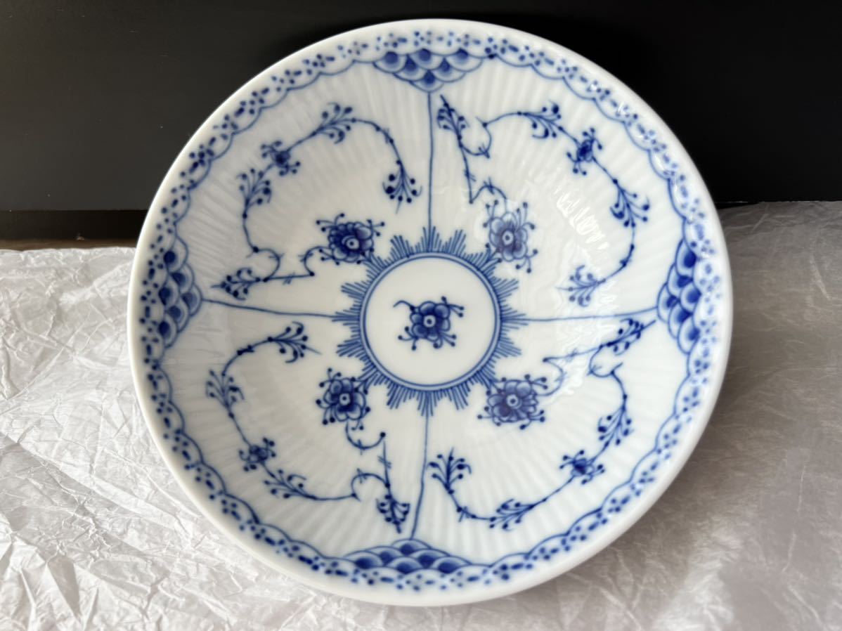 ブルーフルーテッド フルレース ○超美品ROYAL COPENHAGEN ブルー