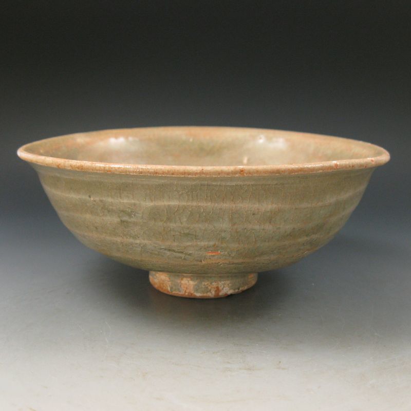 宋時代 時代品 伝世品焼物 修復 ウブ品 耀州窯青磁茶碗 耀州窯（よう