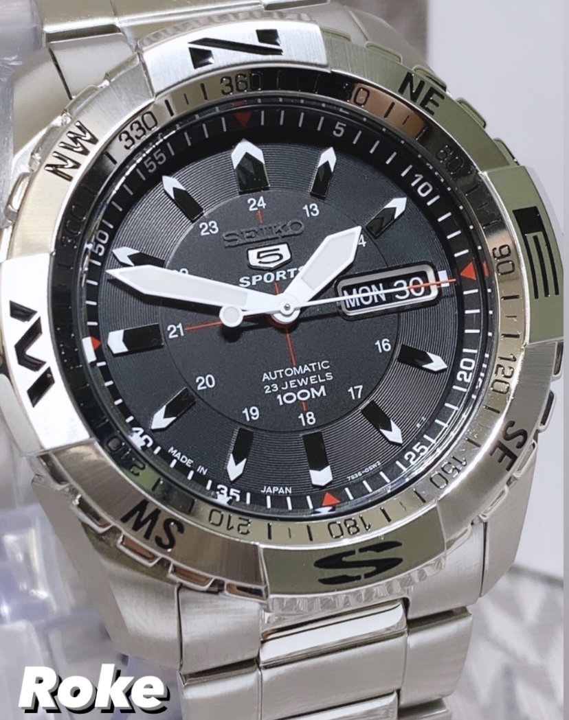 SEIKO ファイブ SNZJ05J1 腕時計 自動巻き 裏スケルトン 物々しい