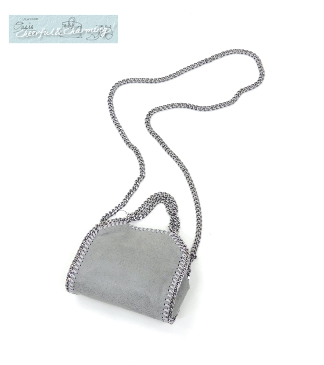 ファラベラ700227W9132ミニショルダーバッグ Sランク STELLA McCARTNEY ファラベラミニショルダーバッグ グレー