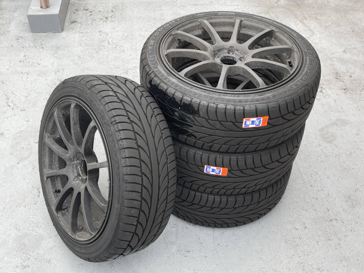 ADVAN RS（初代/再塗装品） 18×7.5J 5H100 ATR SPORT(215/45/18）付き 訳有