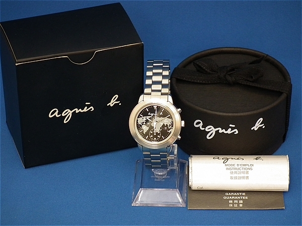 アニエスベー agnes b クロノグラフ メンズクオーツ V654-6100