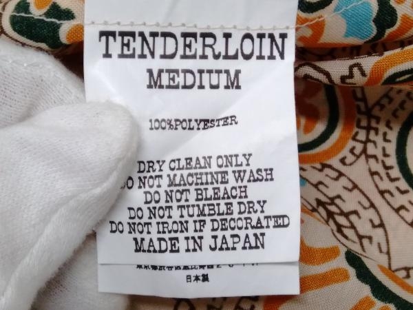 TENDERLOIN PE PRINT SHT 半袖シャツ メンズ Mサイズ オレンジ系