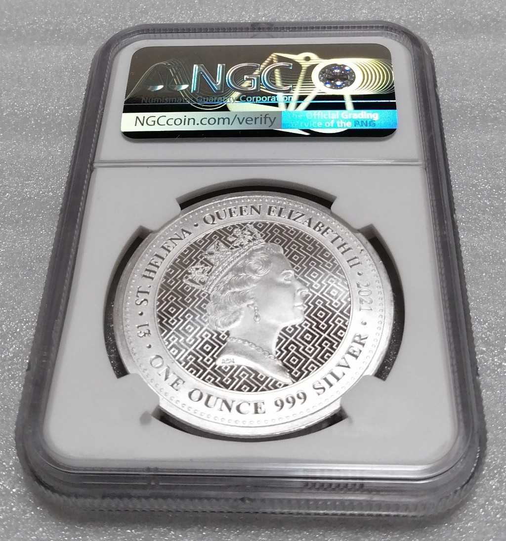 セントヘレナ 2021 女王の美徳シリーズ 銀貨 勝利 NGC MS70 【公式通販】