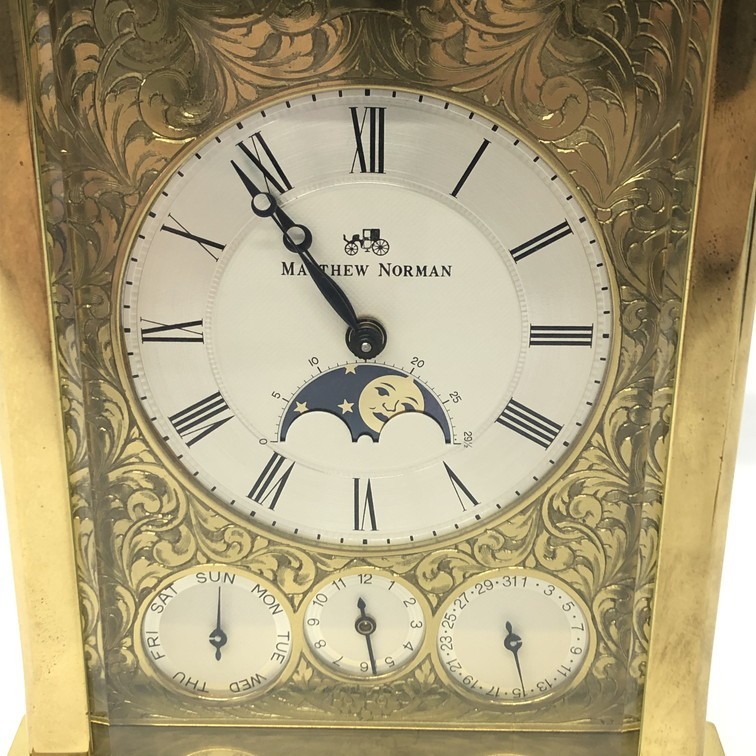 1584270】時計 置時計 MATTHEW NORMAN マシューノーマン 稼働品(一般