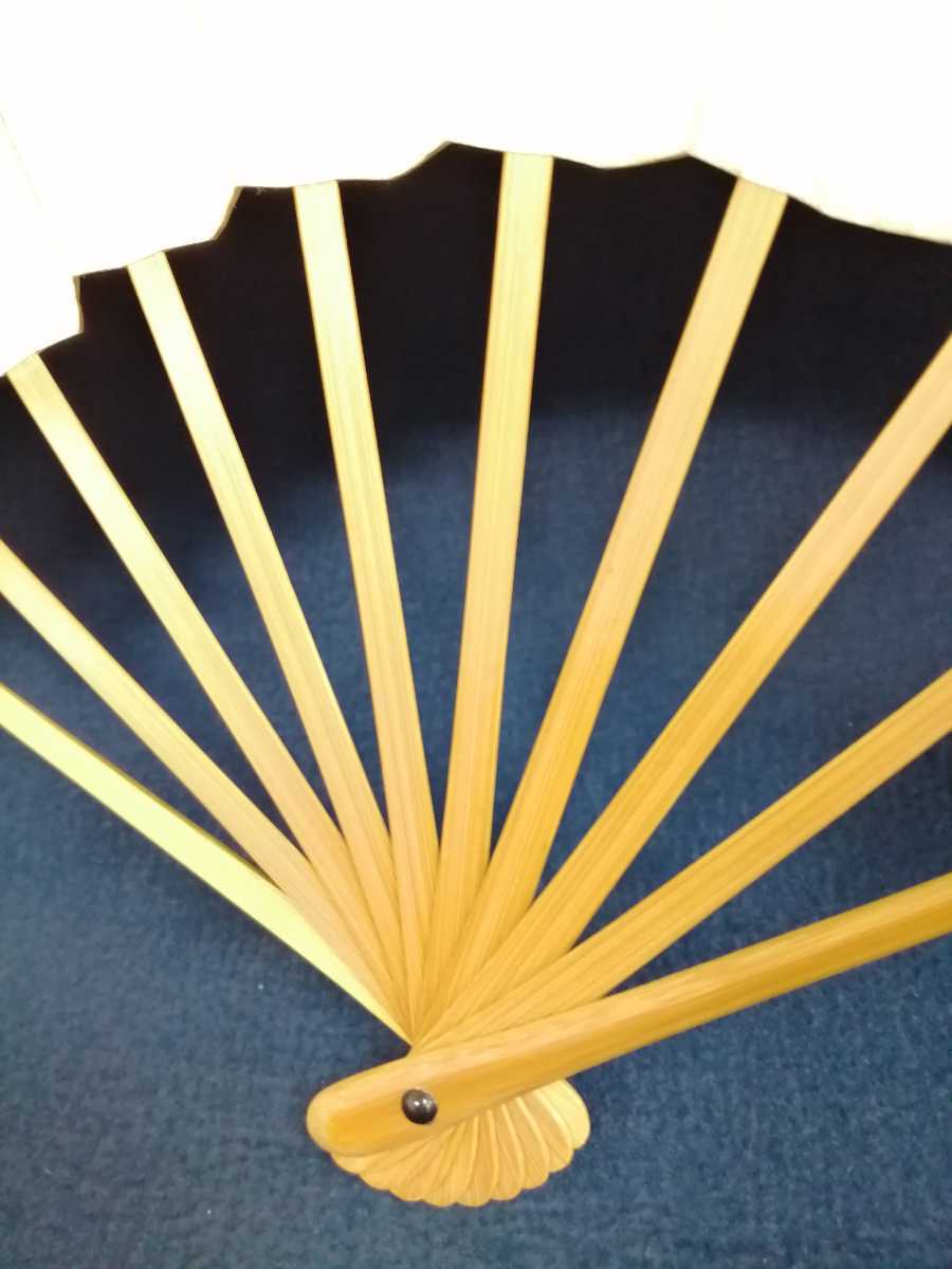 ⑦ 十松屋福井 三段水巻 赤 本金 割り矢井筒 紋入り 舞扇 能扇 能楽