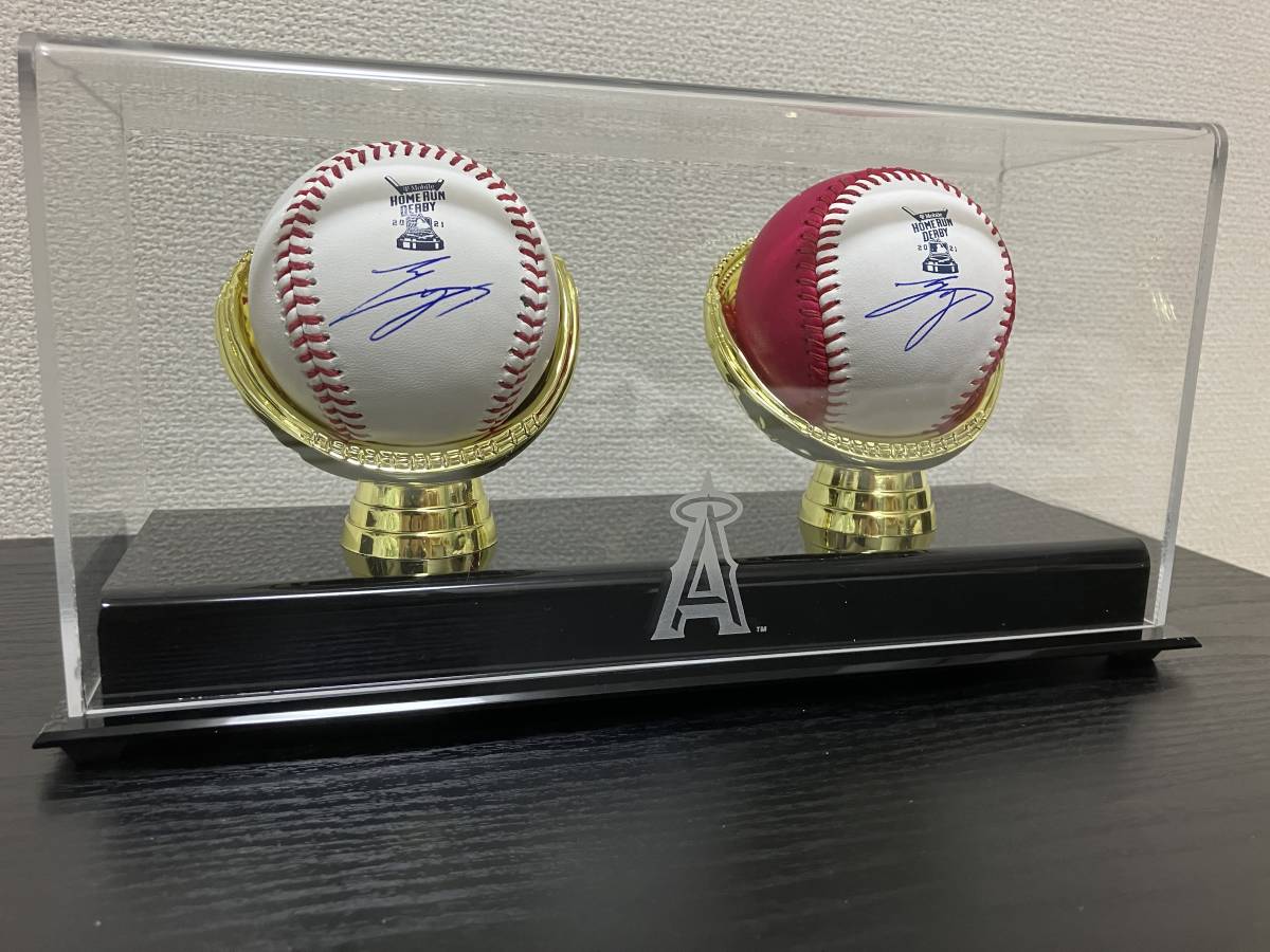 大谷翔平 ドジャースロゴ ボールケース ディスプレイケース 背面ミラー 