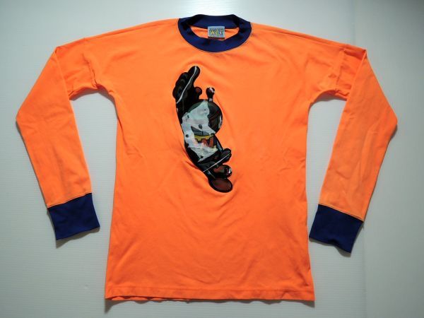 W&LT パクパク君 ロンT W＆LT ウォルト パクパク君 長袖Tシャツ Mサイズ オレンジ イタリア製