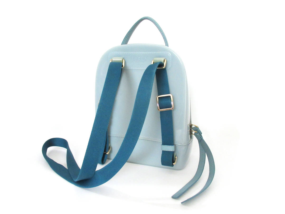 5926 FURLA フルラ ラバー×レザー 3WAY リュックサック ハンドバッグ 