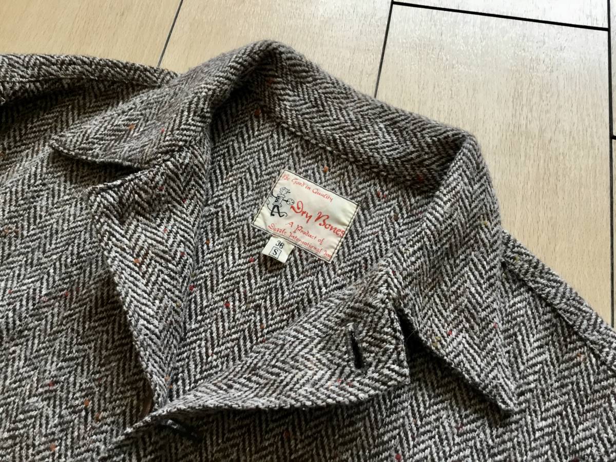 【美品】Dry Bones ドライボーンズ ネップ ツイードジャケット ドライボーンズ レアな初期 ネップ ツイードジャケット 50's 40's