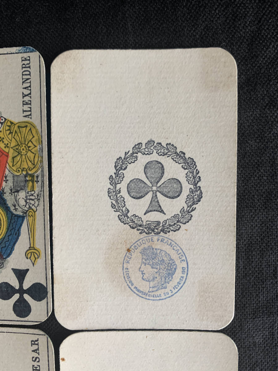 フランス 19世紀後期 B.P Grimaud ピケ デッキ カード 32枚 完品 トランプ 西洋 カルタ タロット 絵札 版画 美術 西洋 アンティーク 5 ピケ カード フランス The トランプ 卸売