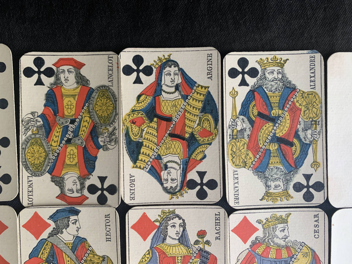 フランス 19世紀後期 B.P Grimaud ピケ デッキ カード 32枚 完品 トランプ 西洋 カルタ タロット 絵札 版画 美術 西洋 アンティーク 5 ピケ カード フランス The トランプ 卸売