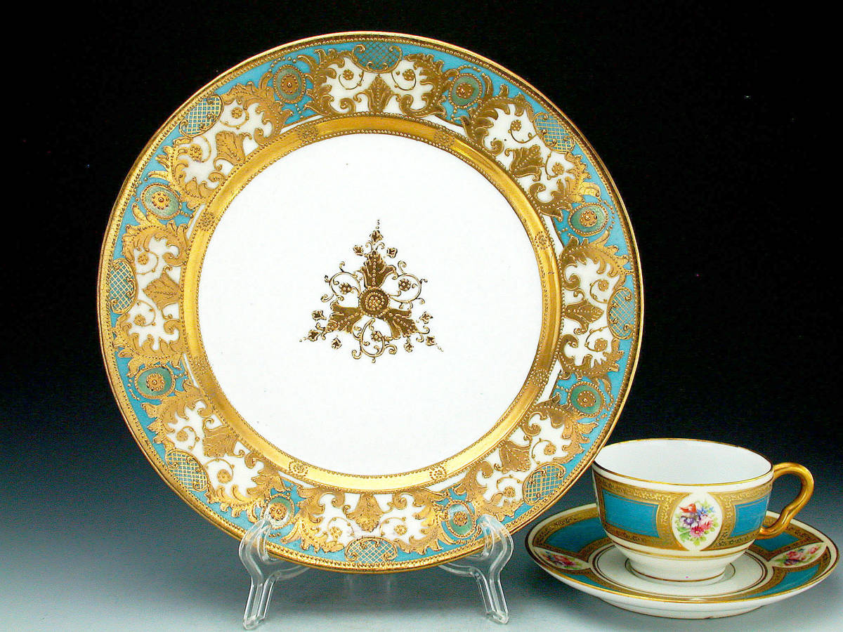 オールドノリタケ オールドノリタケ銘品!! 艶やかなコバルトと金の輝き