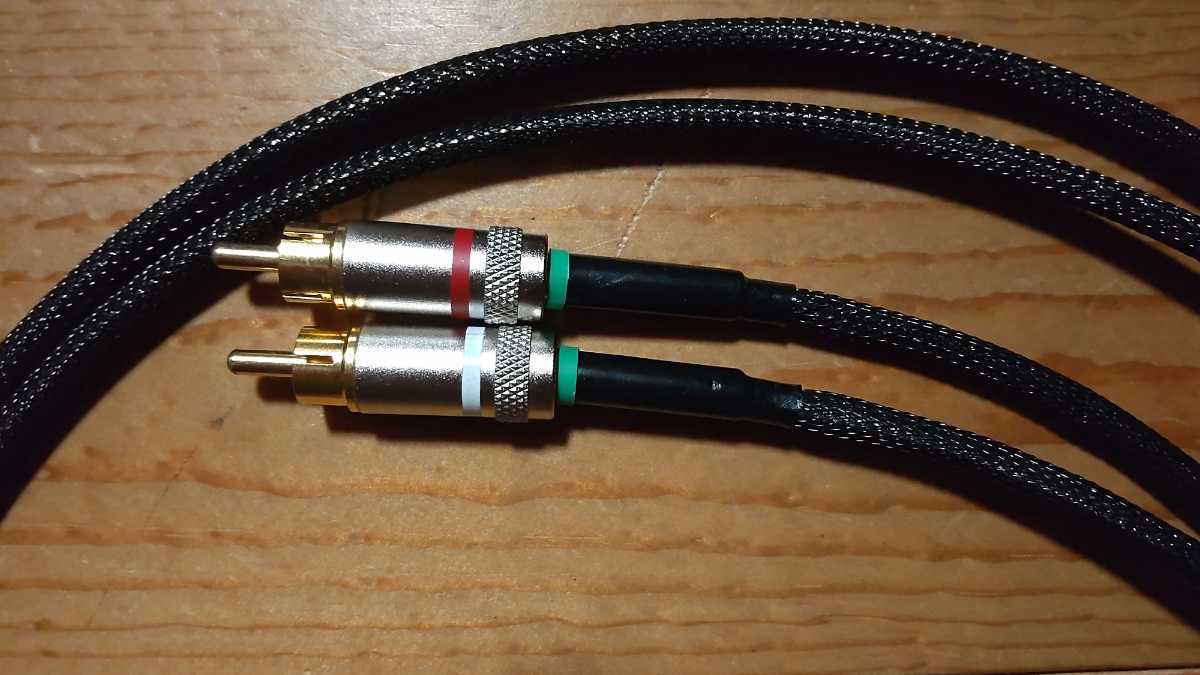 ゲンさんのRCAケーブル/ Black/1.0m/ 1ペア ◇試聴・返品OK◇ RCA