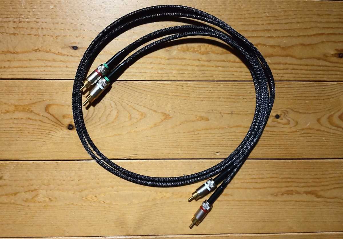 ゲンさんのRCAケーブル/ Black/1.0m/ 1ペア ◇試聴・返品OK◇ RCA