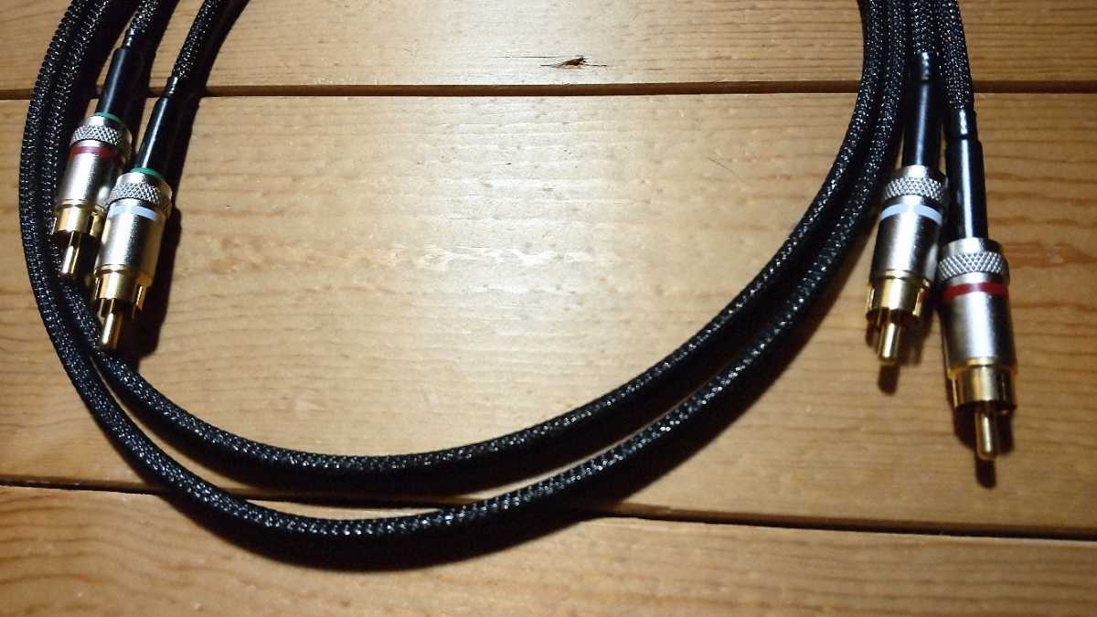 ゲンさんのRCAケーブル/ Black/1.0m/ 1ペア ◇試聴・返品OK◇ RCA