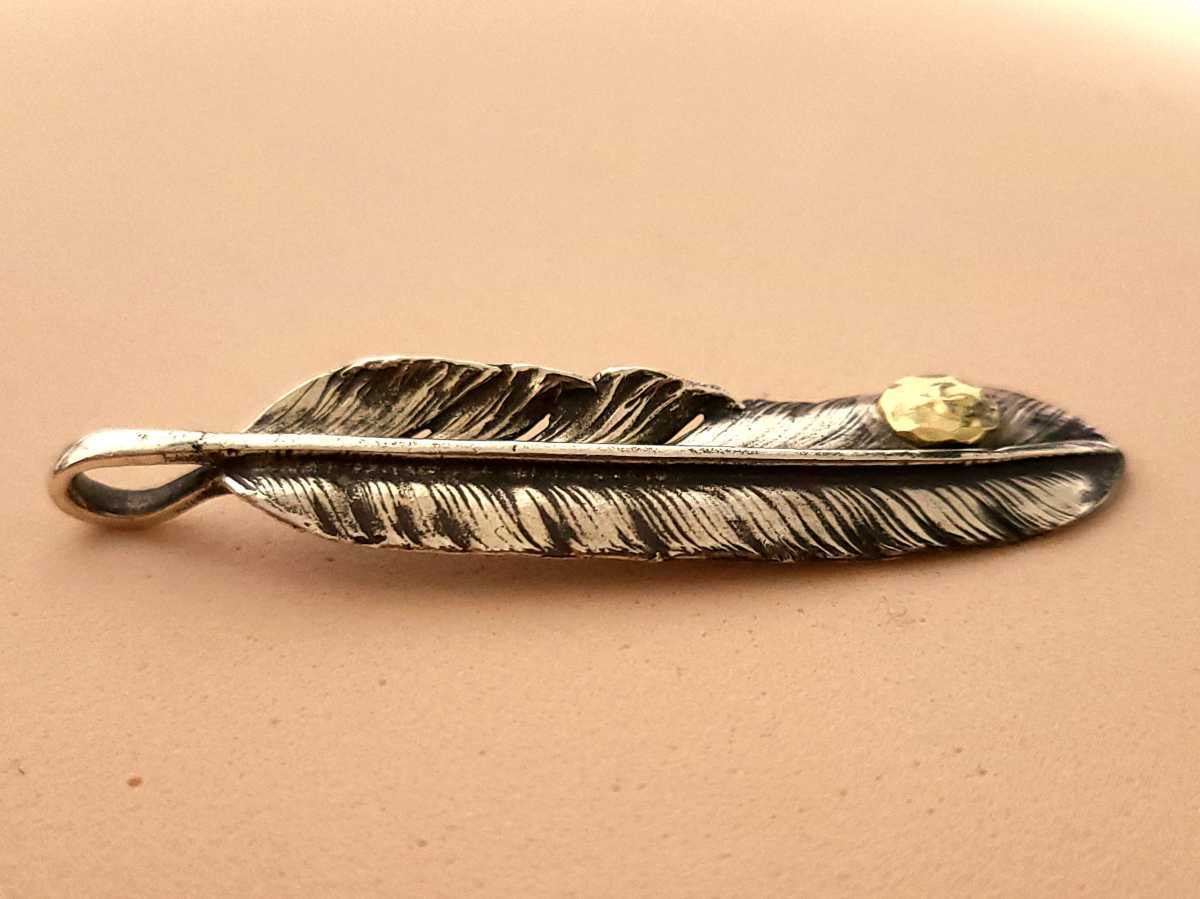 ゴローズ goro's メタル付き 特大フェザー ゴローズgoro's銀爪＆金