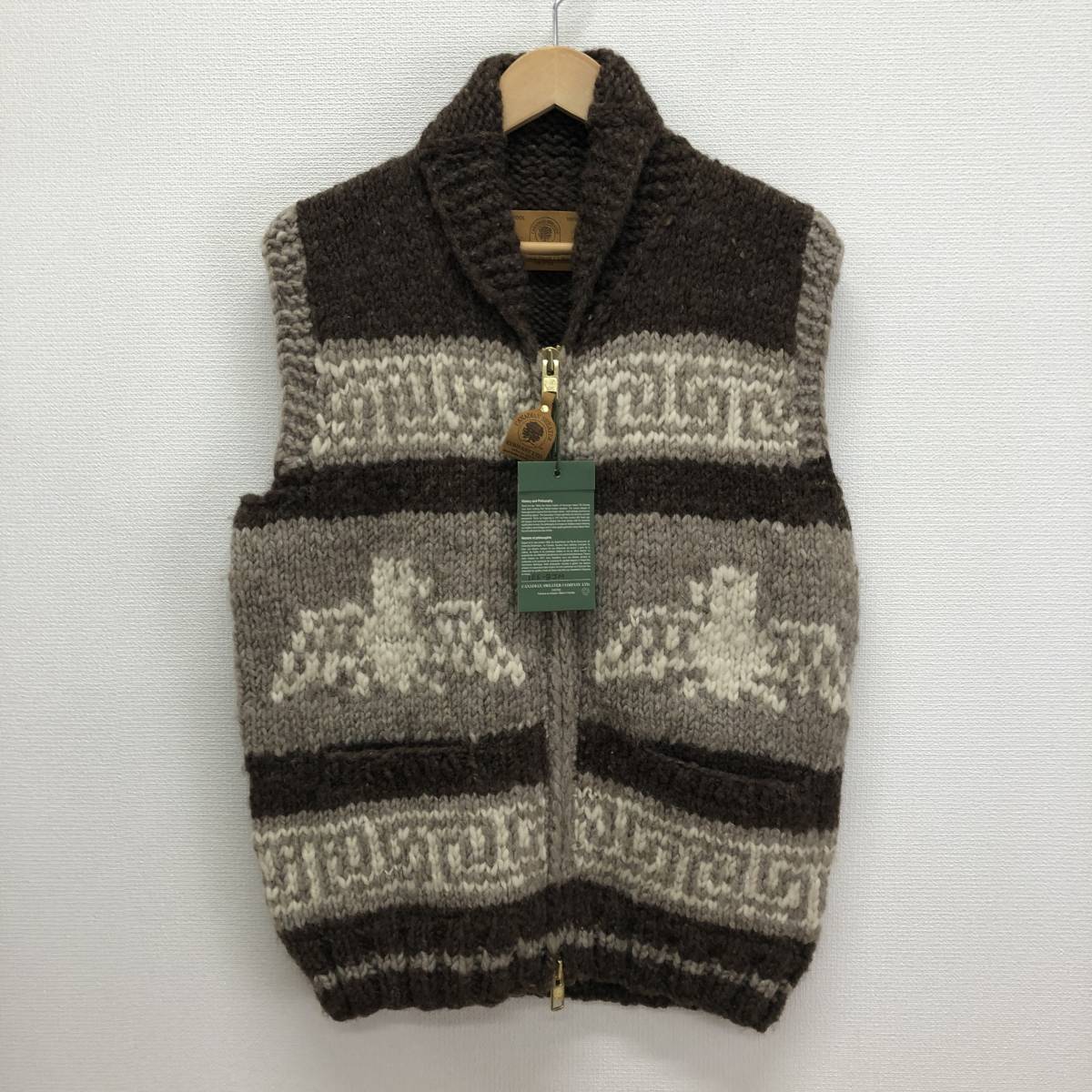 未使用 CANADIAN SWEATER カナディアンセーター カウチン ベスト ニット 40 10095204
