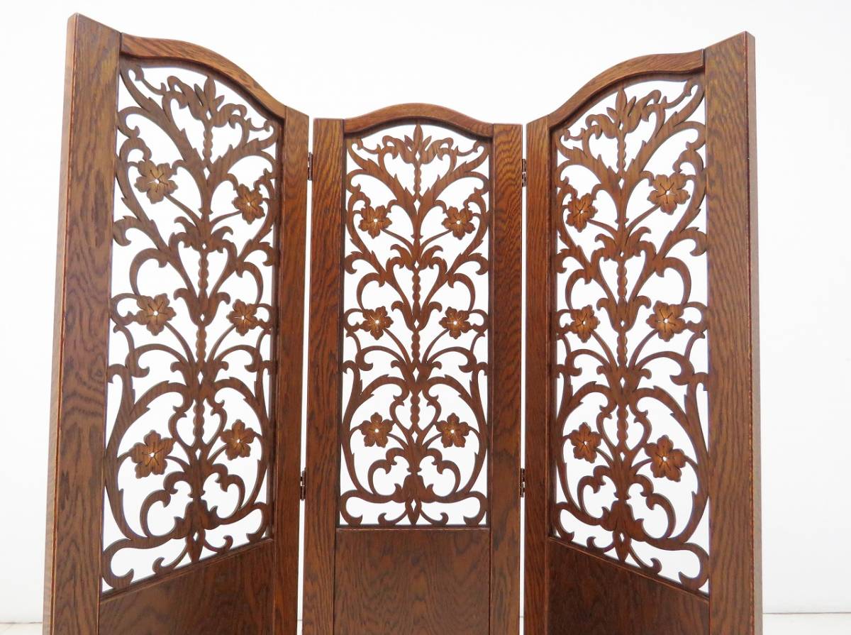 三越家具 Brugge ブルージュ 透かし挽きスクリーン 3連 148 500円