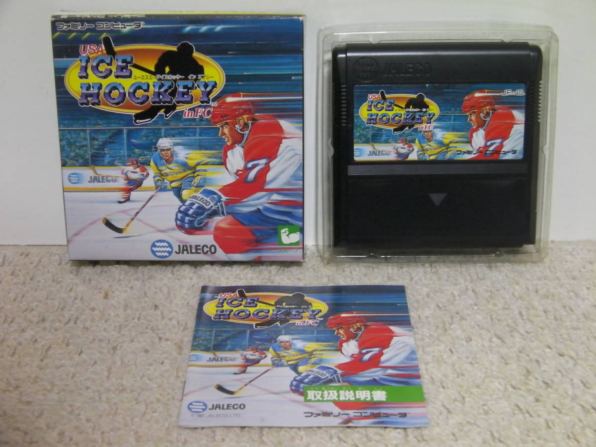 FC USA アイスホッケー 箱説付き ICE HOCKEY／ファミコン Famicom の 