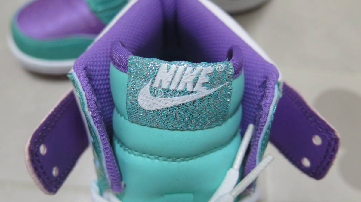 ナイキ ハイカットスニーカー 24㎝ 超美品 NIKE 白エメラルドグリーン 