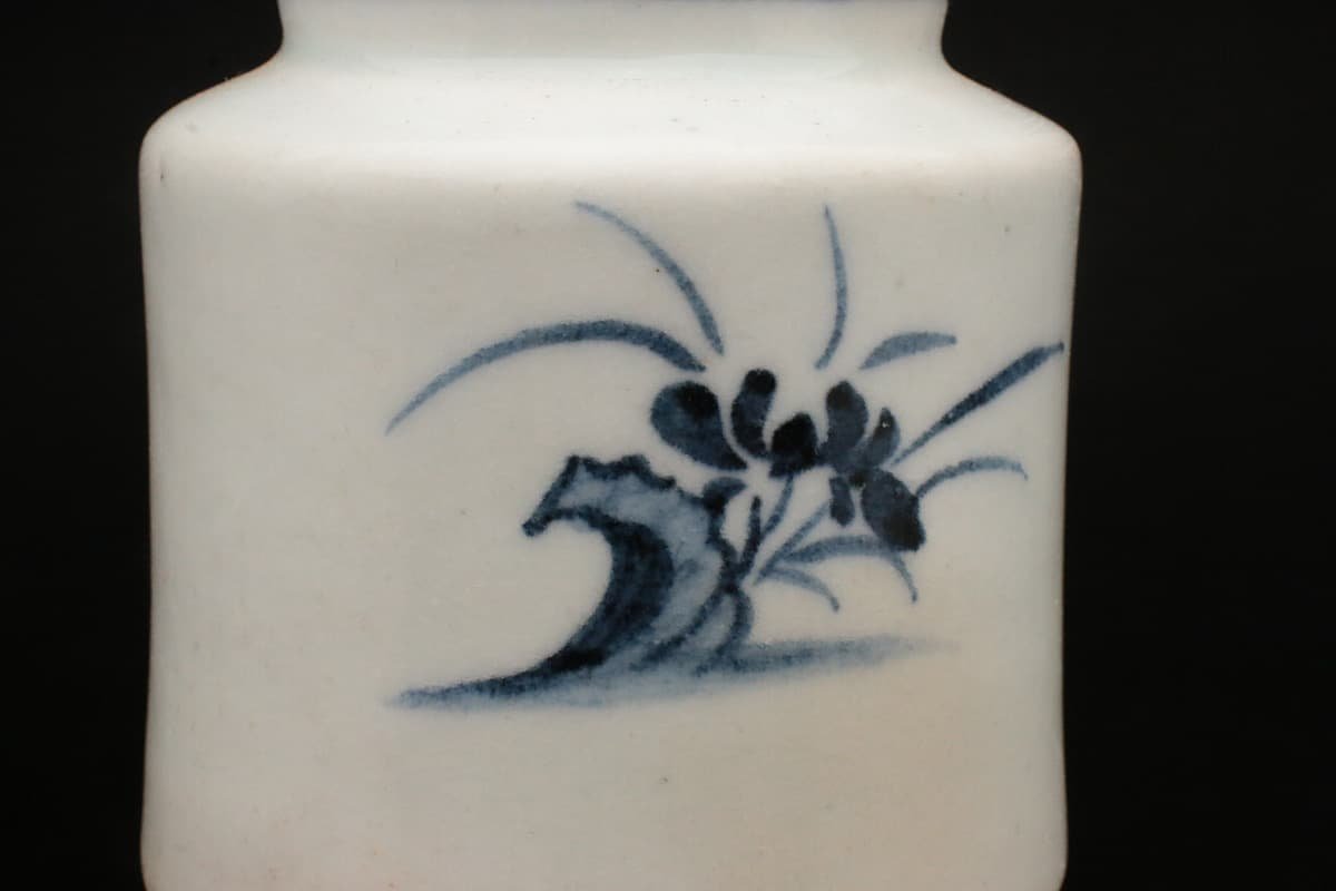 元の価格の販売 明時代 青花草花文大皿 古染付 口径33.3cm 唐物 中国