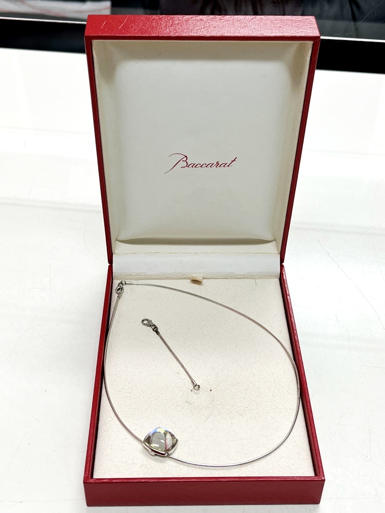 ☆Baccarat/バカラ シルバー925 チョーカー ネックレス《中古品/ケース 