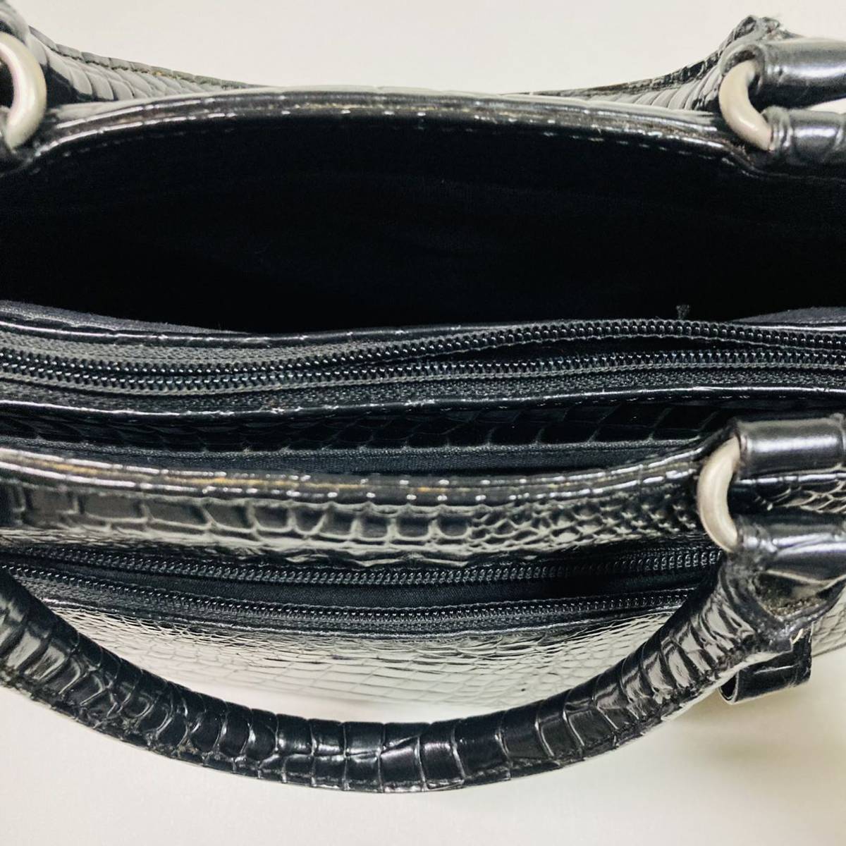 1円スタート】Milano House/ミラノハウス クロコダイル革 ハンドバッグ  