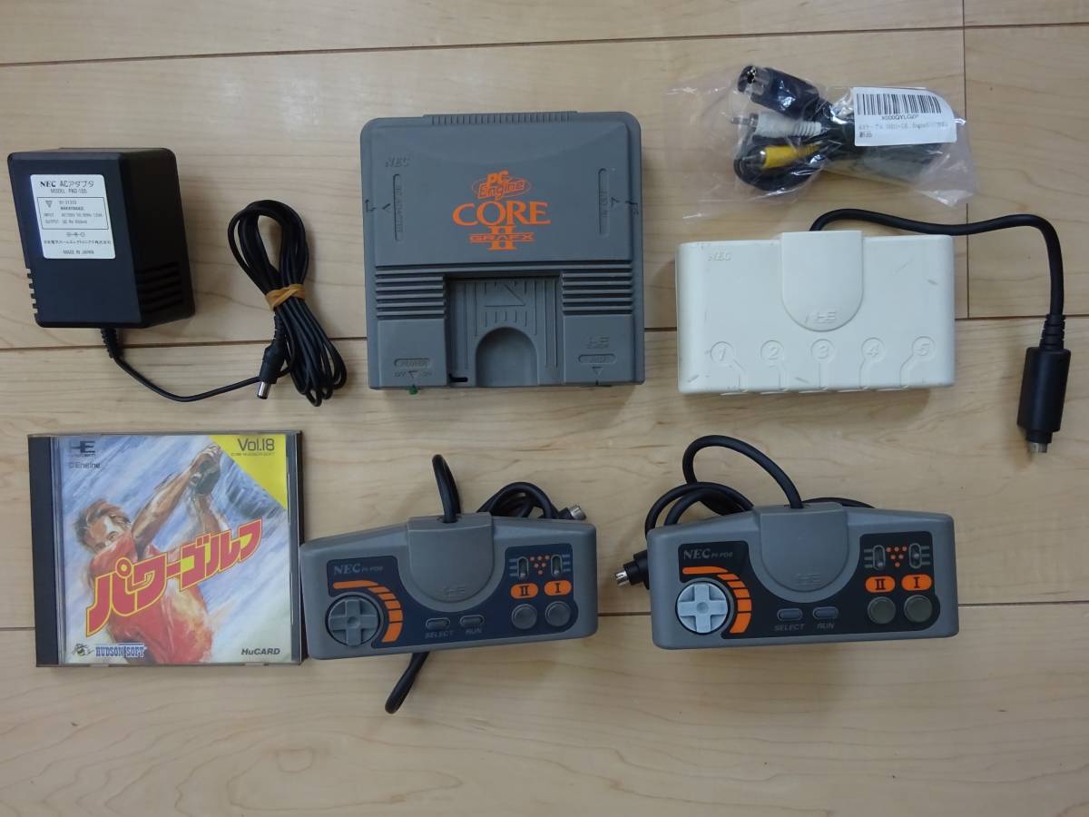 2026，新品 60サイズ 発送OK PCエンジン コアグラフィックスⅡ一式 ターボパッド2個付き マルチタップ パワーゴルフ セット(本体、アクセサリー)｜売買されたオークション情報、yahooの商品情報をアーカ PCエンジン