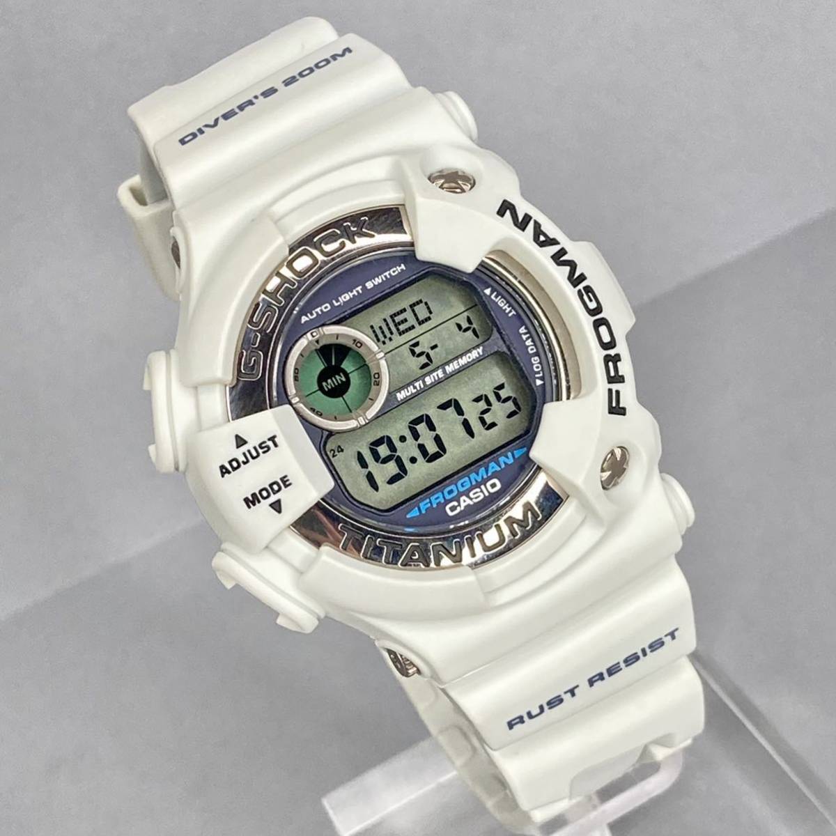 美品G-SHOCK DW-9900LG-8JR FROGMAN フロッグマン Men in White Gray 