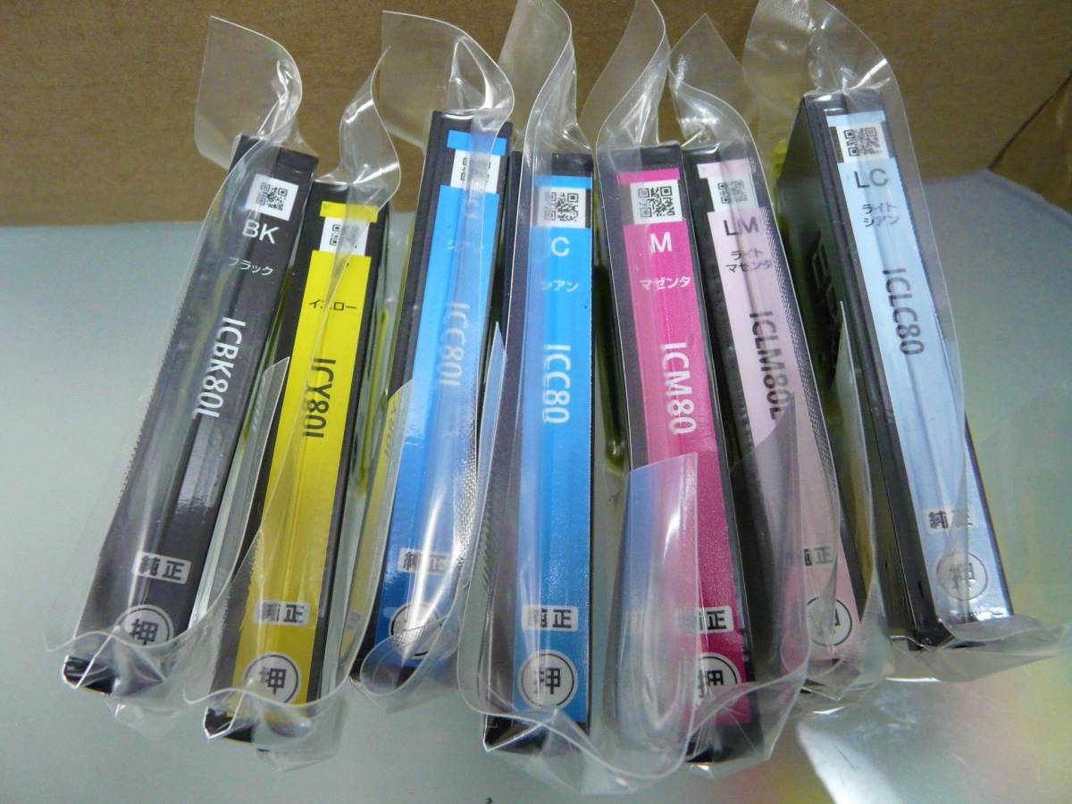 最新作，格安 EPSON エプソン純正 IC80 80L インクカートリッジ 6色 7個セット(エプソン)｜売買されたオークション情報、yahooの商品情報をアーカイブ公開 - オークファン エプソン