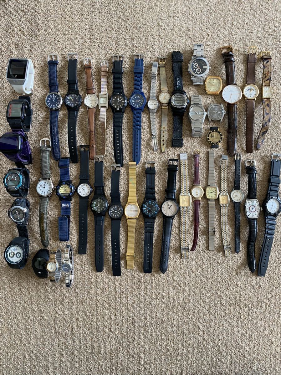 y*p様 ジャンク　時計　まとめ売り　カシオ、SEIKO等 SEIKO CASIO 等有り！腕時計まとめ売り約40点 SEIKO 腕時計 CASIO