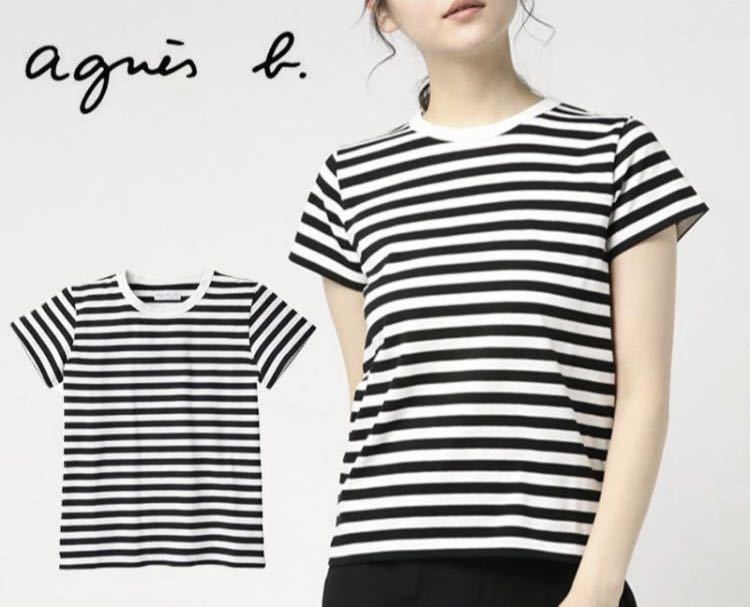 agnes b. アニエスベー レディース ストライプ カットソー 半袖Tシャツ Tシャツ ボーダー 新品未使用 薄手★