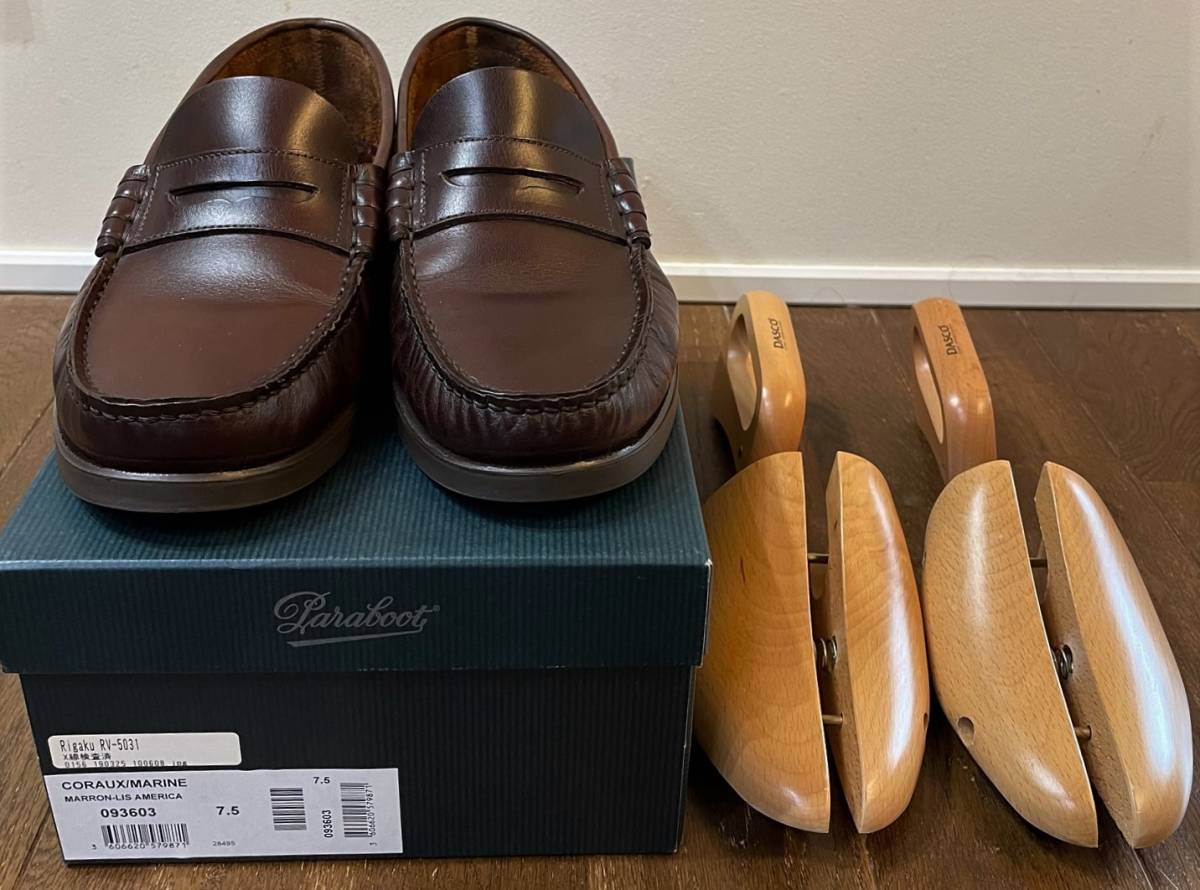 Paraboot パラブーツ CORAUX コロー UK7.5 ブラウン ローファー シュー 