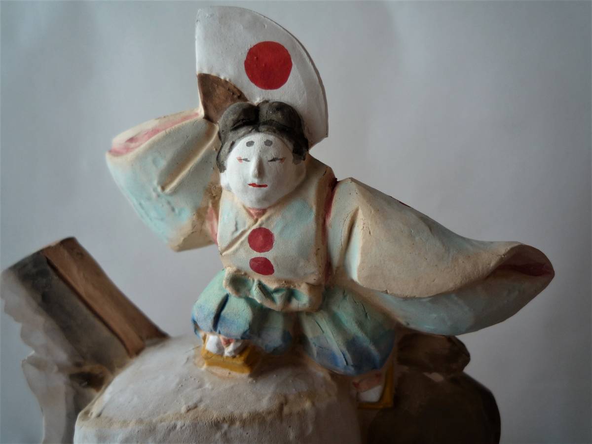 美術品 福岡 博多人形 人形師 中村信喬 作 「牛若丸と弁慶」 人形高さ