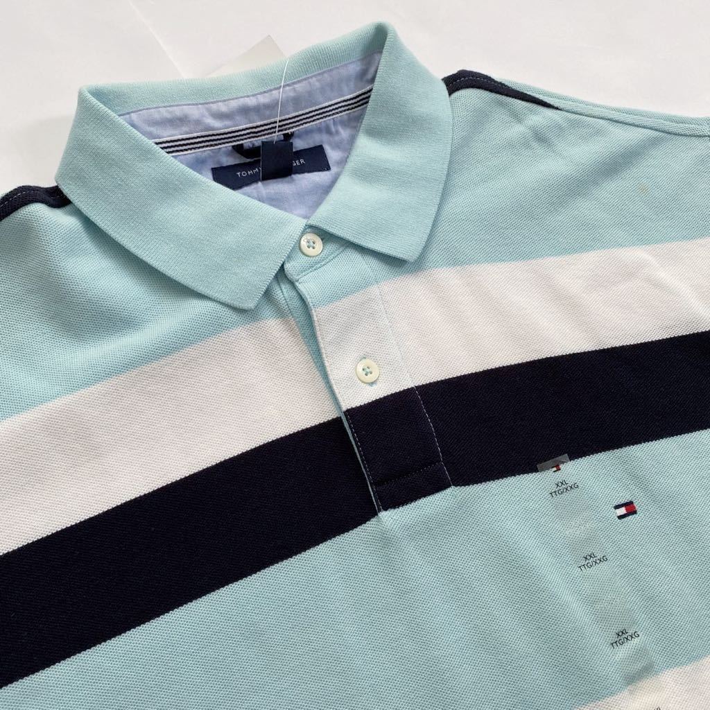 USXXLサイズ☆トミーヒルフィガー☆半袖ポロシャツ☆大きいサイズ☆綿  