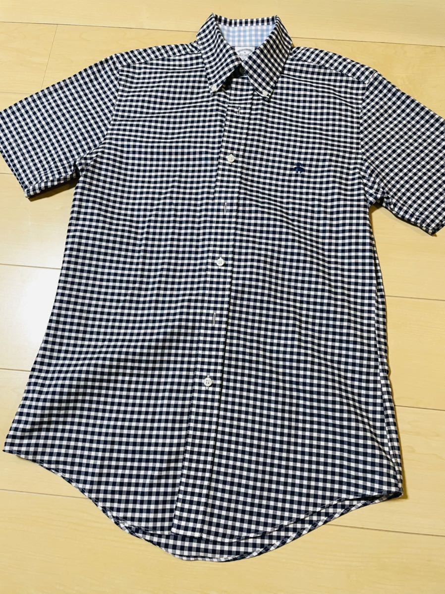 ブルックスブラザーズ 半袖シャツ ノンアイロン Sサイズ ギンガムチェック Brooks Brothers