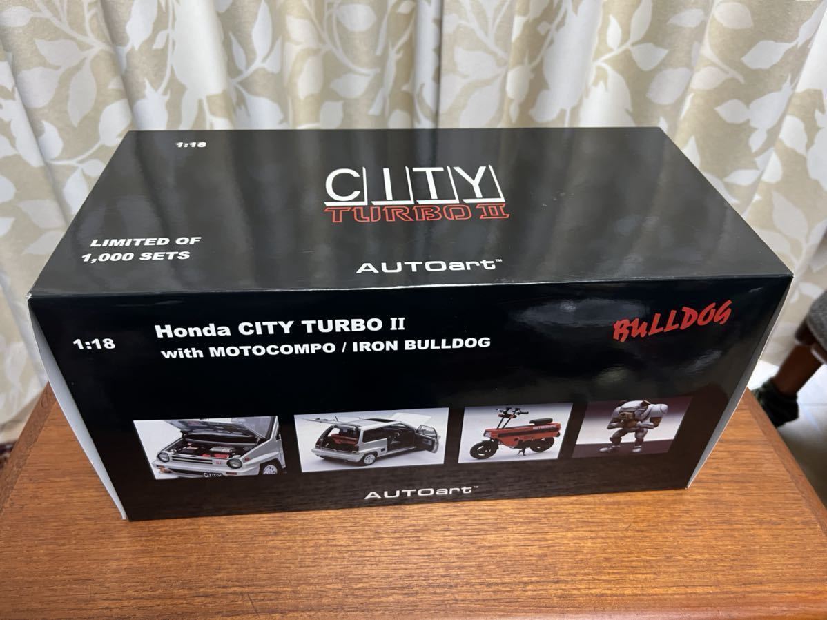Aa オートアート 1/18 ホンダ シティ ターボⅡwith モトコンポ