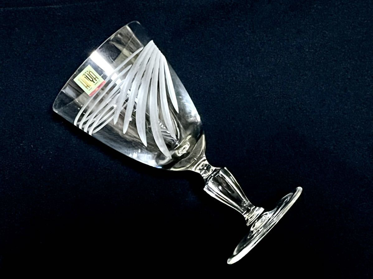 未使用 ホヤクリスタル HOYA CRYSTAL 切子 ワイングラス 6客セット 