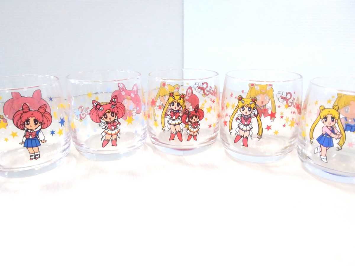 美少女戦士セーラームーンSuperS ミニグラス5客セット 箱入り 当時物