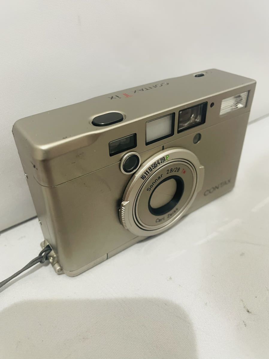 Sonnar 28mm F2.8 カール APSフィルムカメラ (Black) CONTAX コンタックス T IX SONNAR 28mm F2.8 T* ケース付 コンパクトフィルムカメラ 25988-F