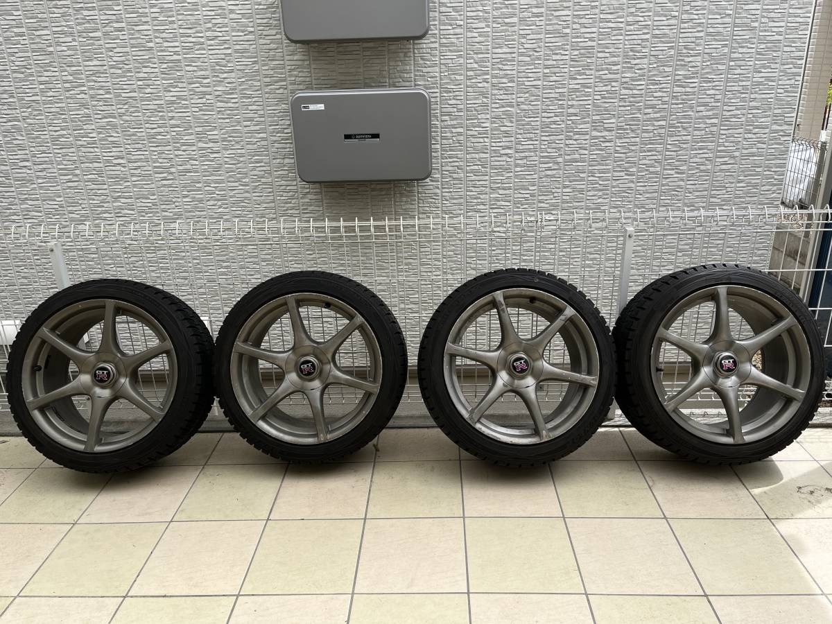 R34 BNR34 スカイラインGT-R V-Spec 純正ホイール スタッドレスタイヤ