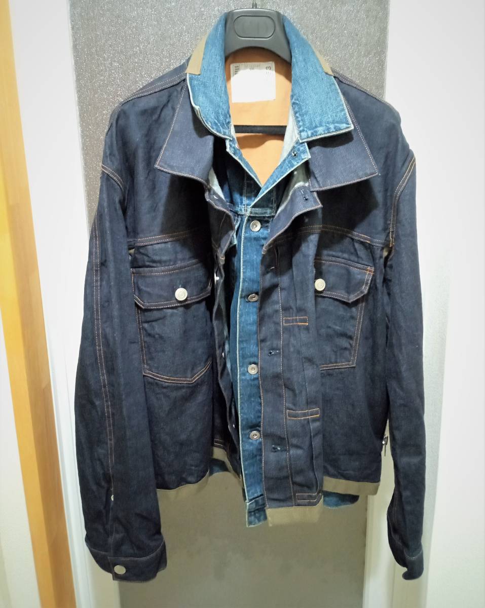 SACAI 20SS レイヤードデニムジャケット インディゴ サイズ3 